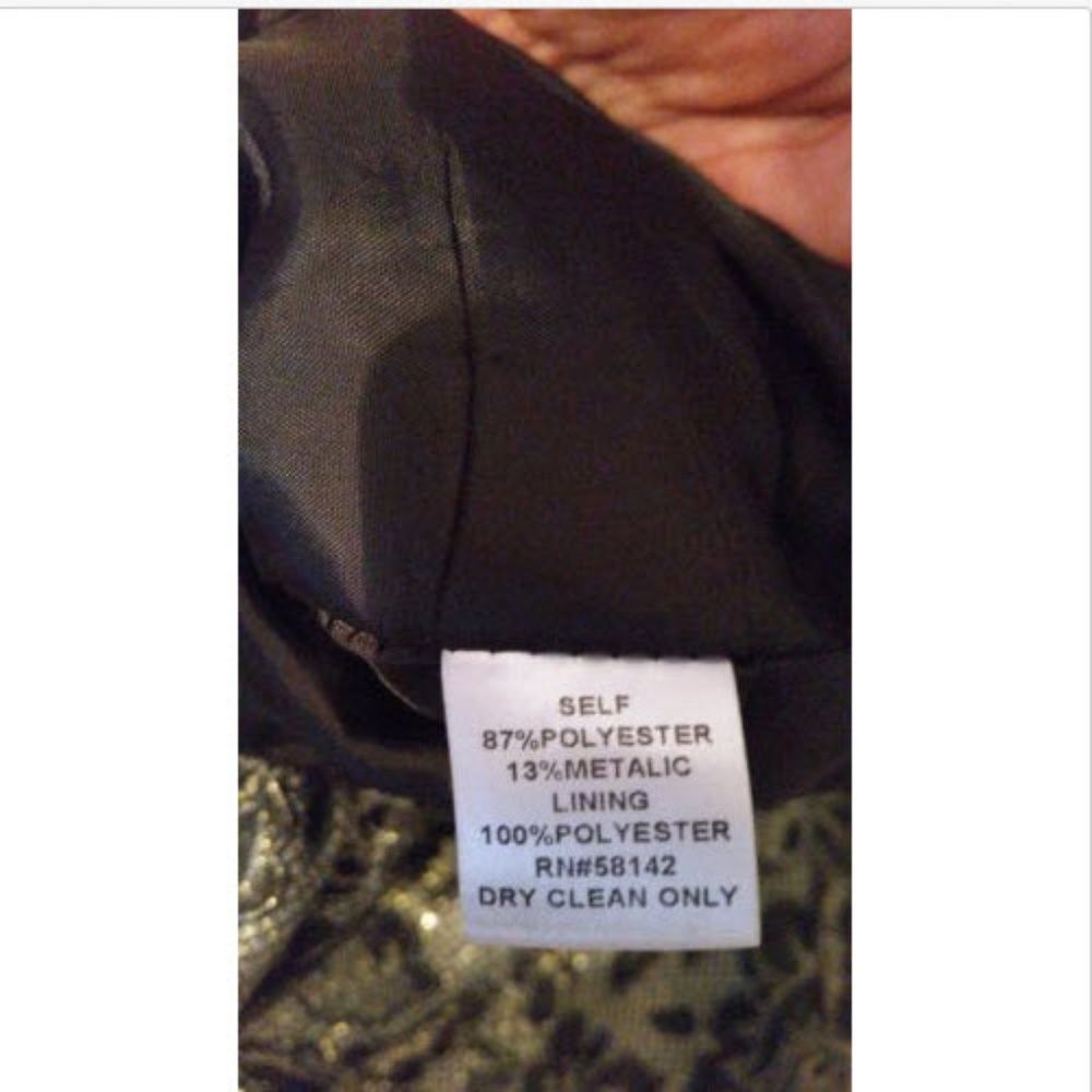 Nordstrom London Times Black Gold Metallic Size 10 - Picture 5 of 6